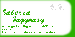 valeria hagymasy business card